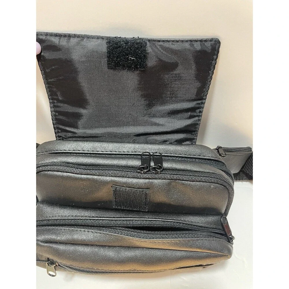 Nikon Camera Fanny Waist Pack Bag Black Nylon Vintage Crossbody Bag Leather NEW